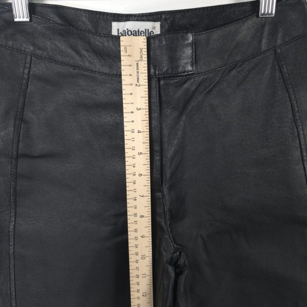 Bagatelle 100%‎ LEATHER Lined Black Straight Pants 31-2597-8 Size 4P - Picture 6 of 10